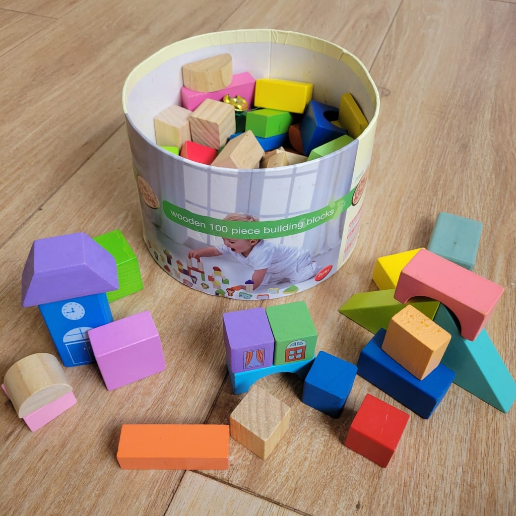 Little Steps 100 pc Wooden Blocks