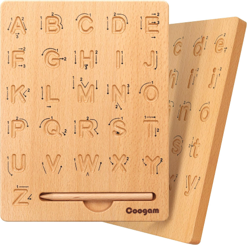 Coogam Wooden Alphabet Tracing Board